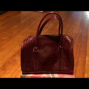 Burgundy Patent leather Handbag